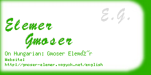 elemer gmoser business card